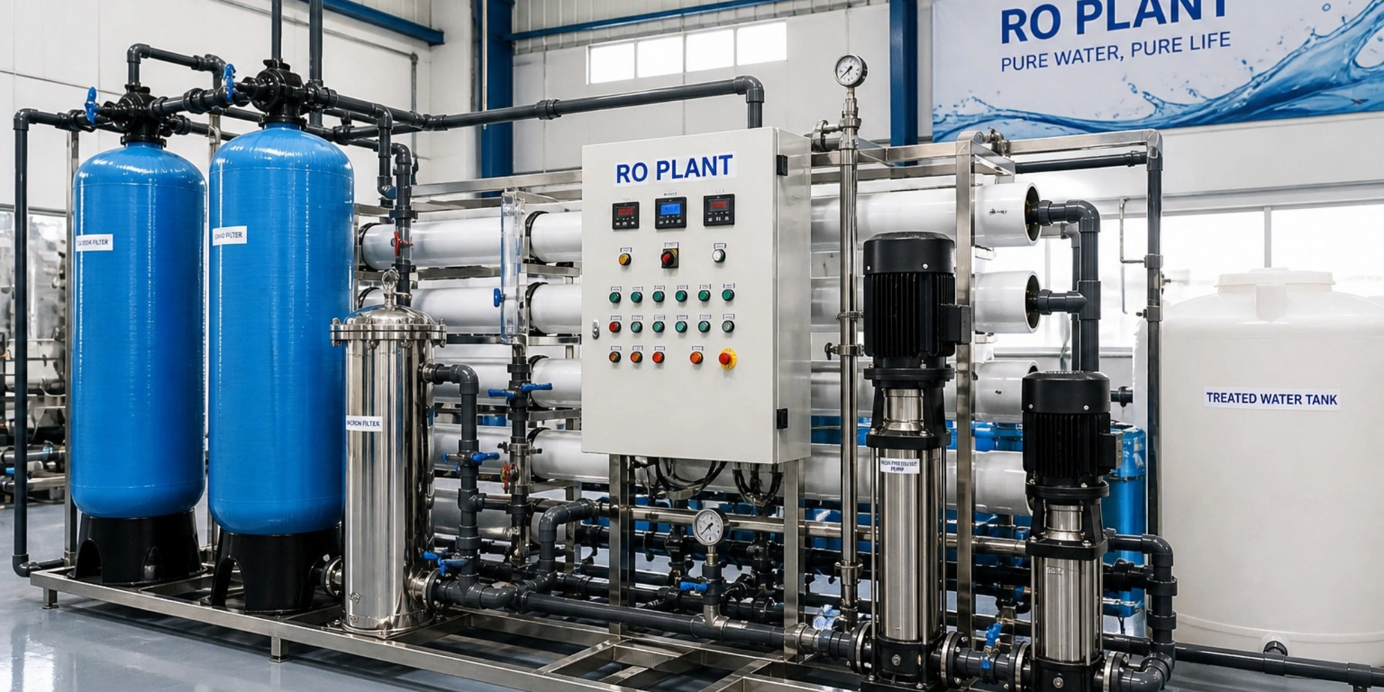 Commercial RO plant installation in Hyderabad
