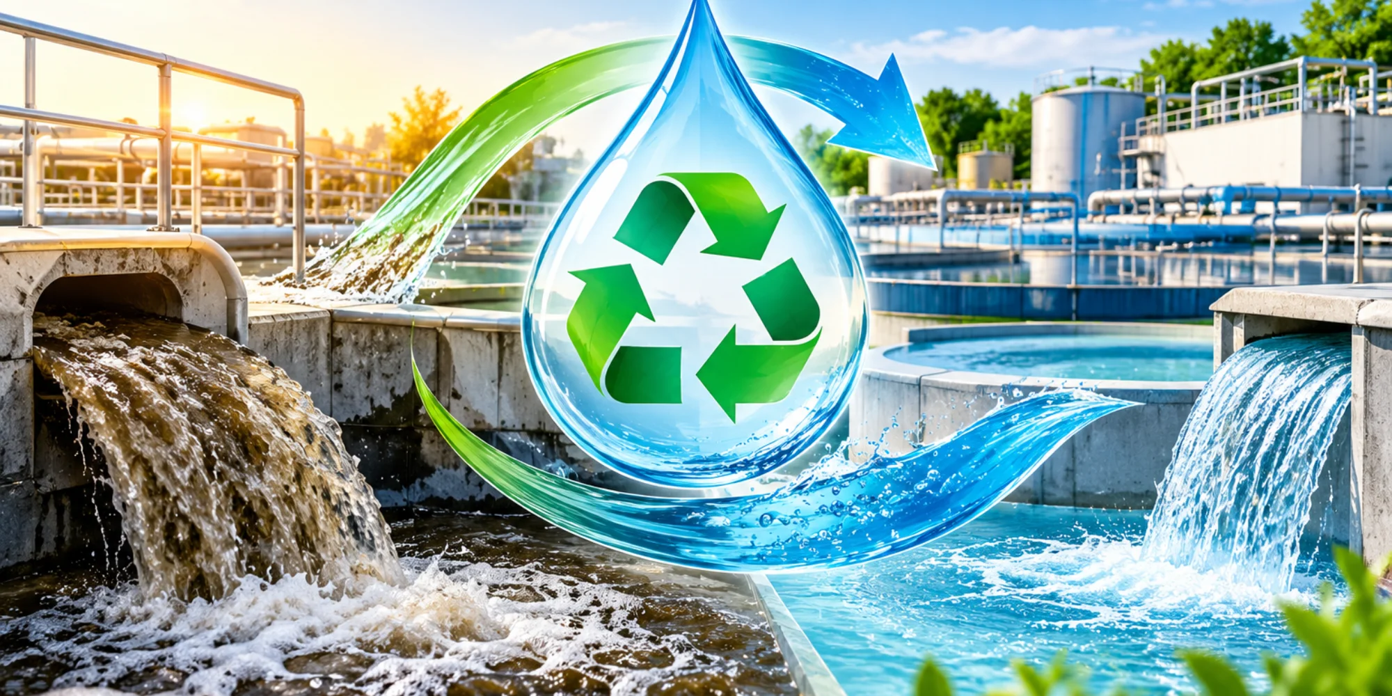 Industrial wastewater recycling system for water reuse and treatment
